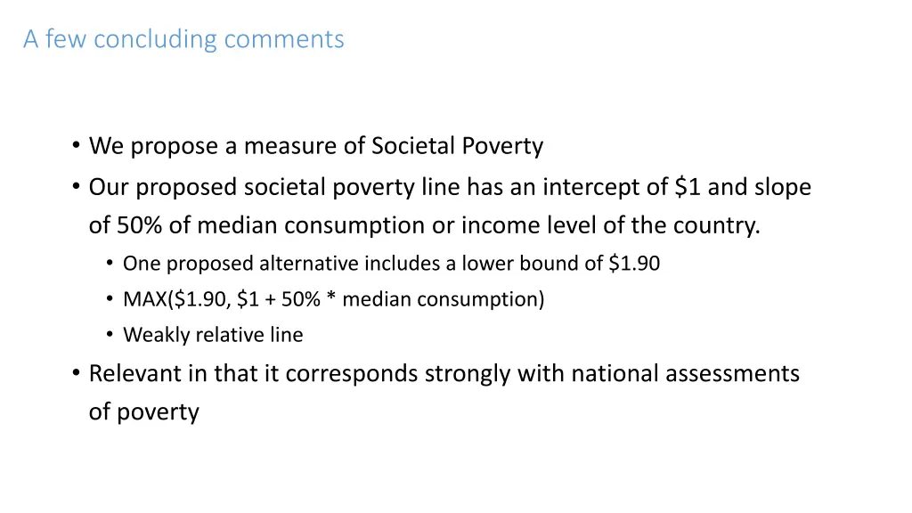 a few concluding comments