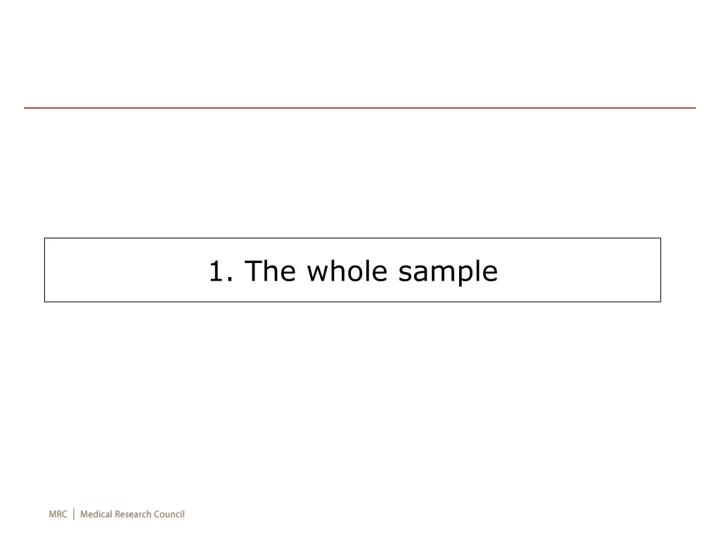 1 the whole sample