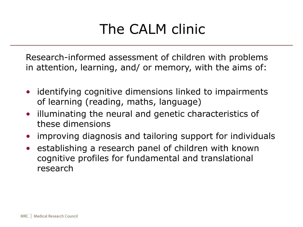 the calm clinic