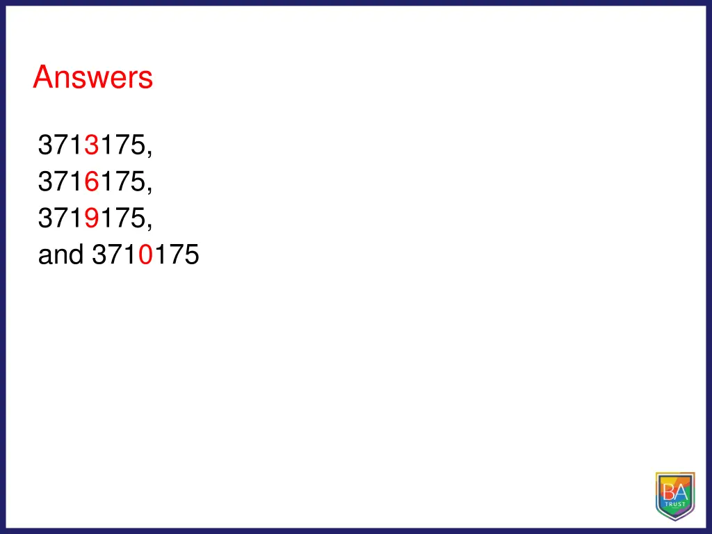answers