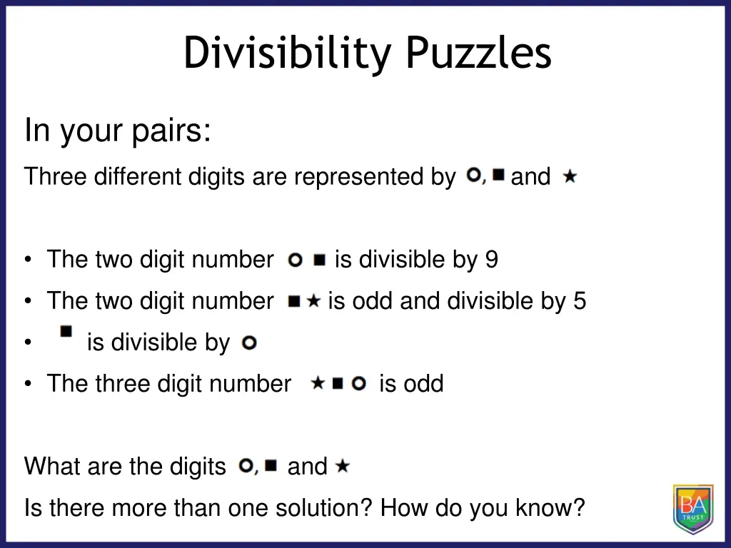 divisibility puzzles 3