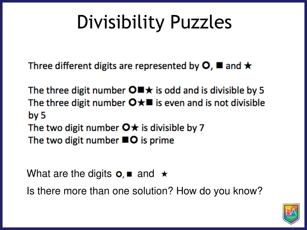 divisibility puzzles 4
