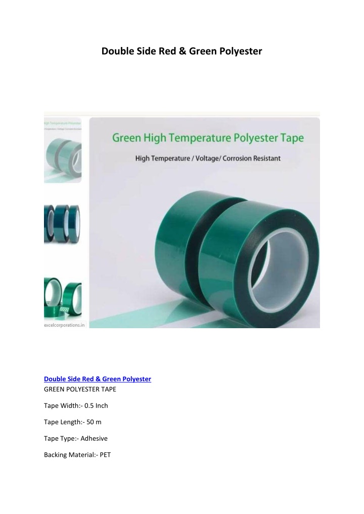 double side red green polyester