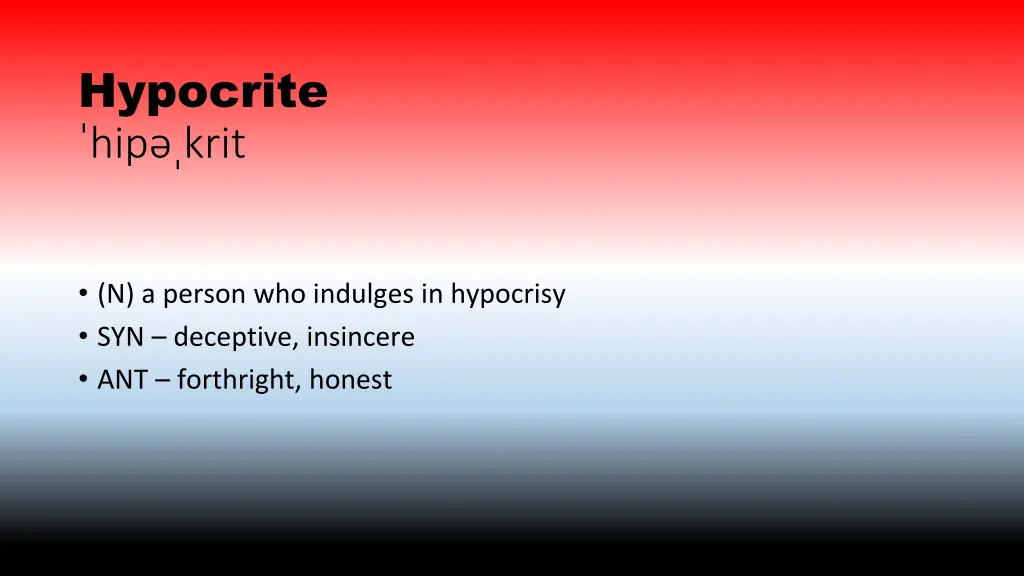 hypocrite hip krit