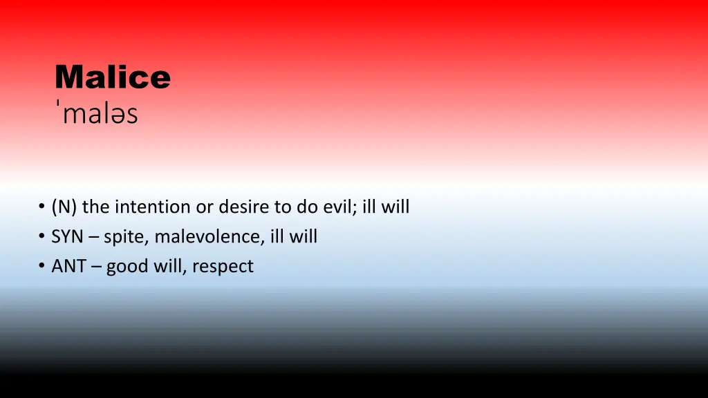 malice mal s