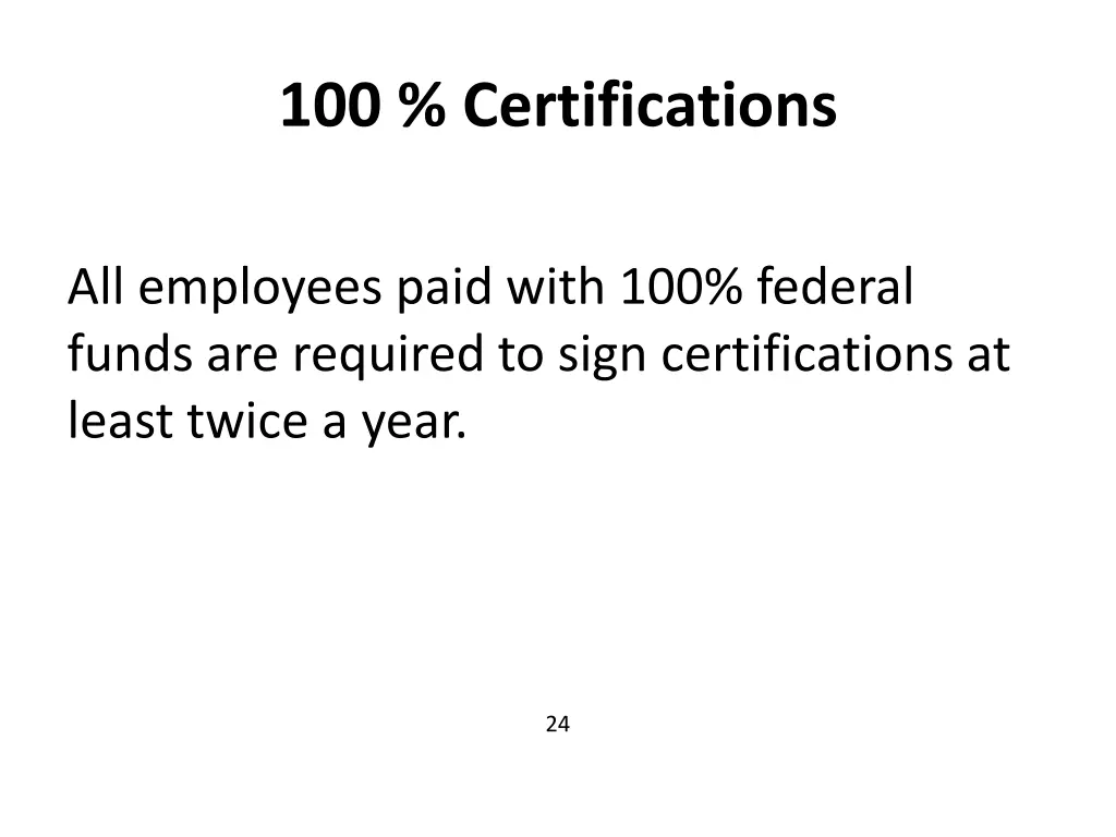 100 certifications