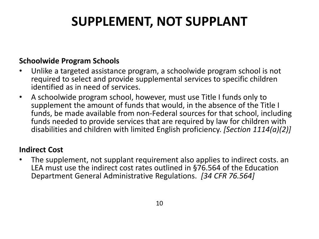 supplement not supplant 1