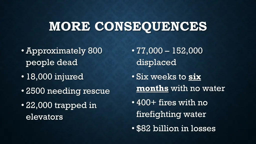 more consequences
