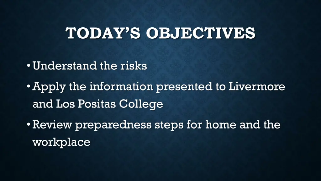 today s objectives