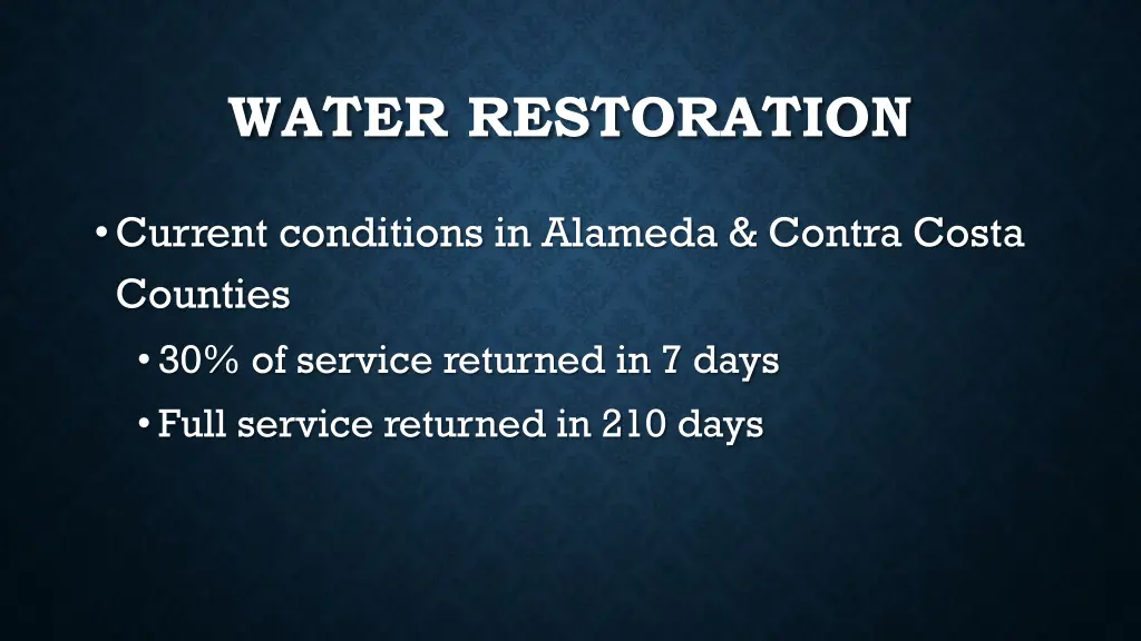 water restoration