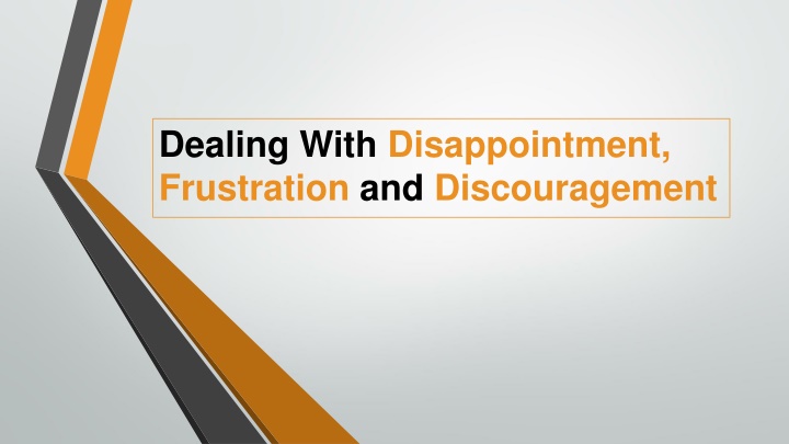 dealing with disappointment frustration