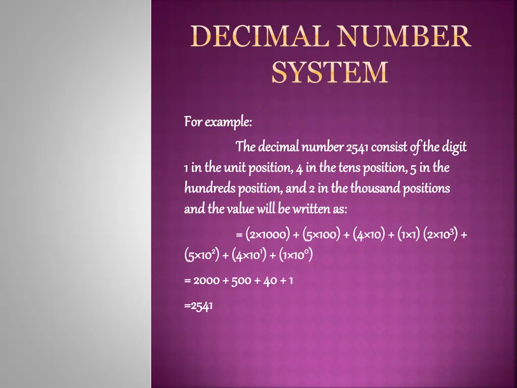 decimal number system 1