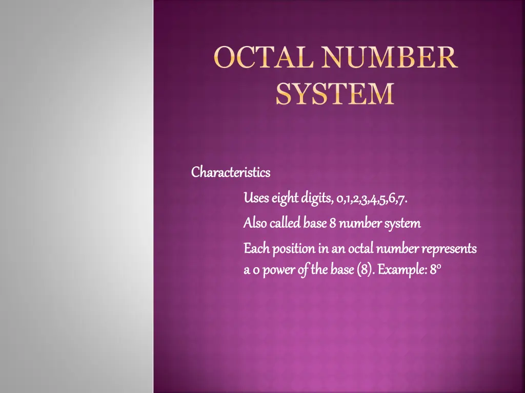 octal number system