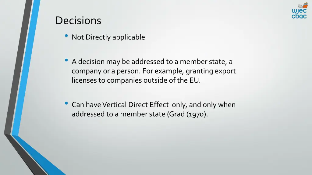 decisions not directly applicable