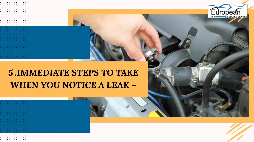 5 immediate steps to take when you notice a leak