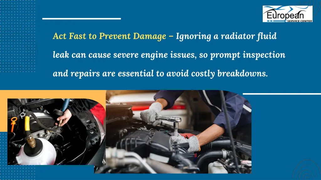act fast to prevent damage ignoring a radiator
