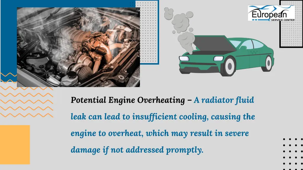 potential engine overheating a radiator fluid