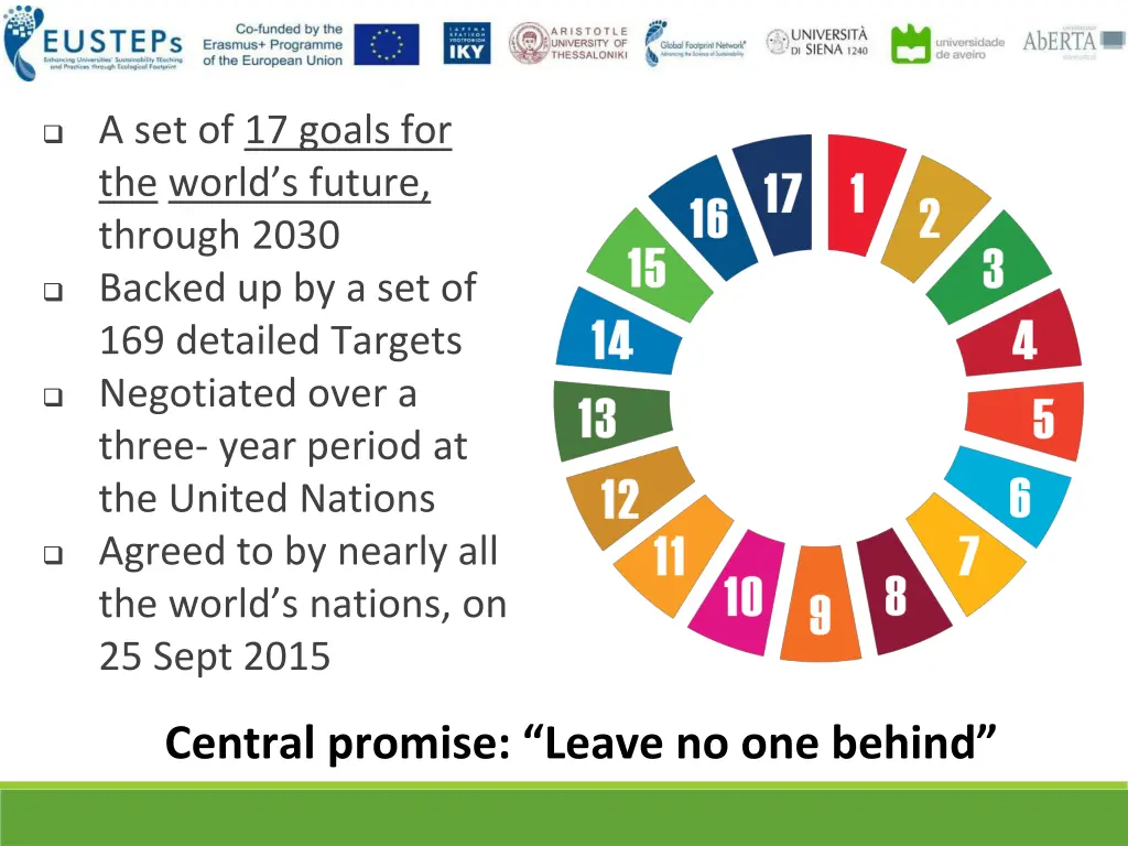 a set of 17 goals for the world s future through