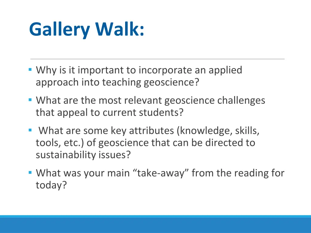gallery walk