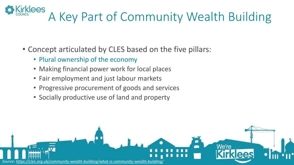 a key part of community wealth building