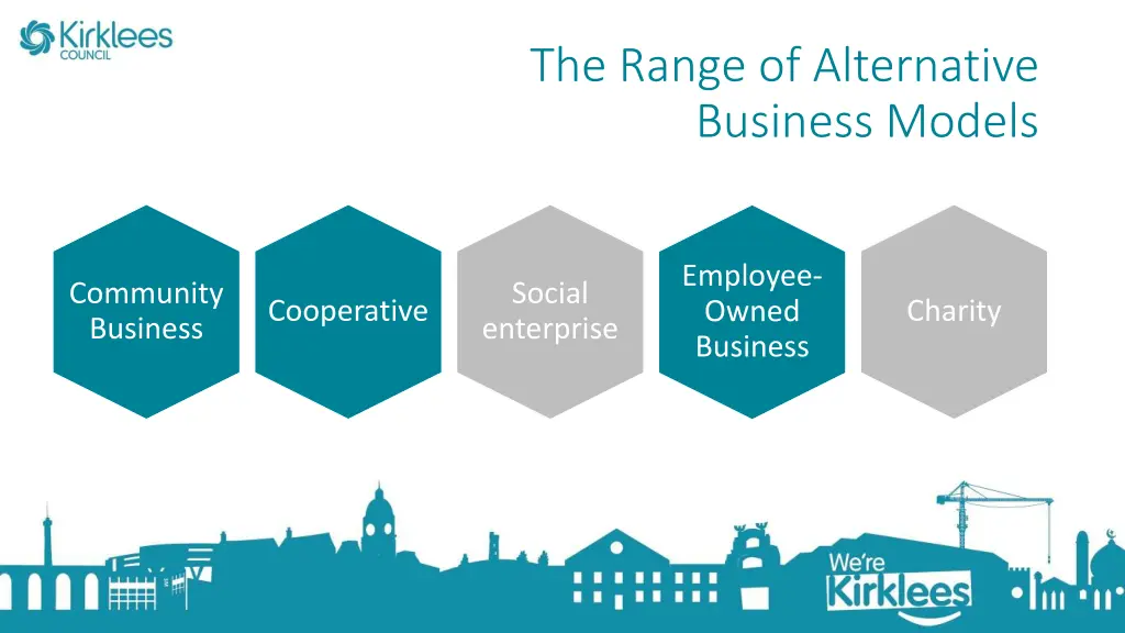 the range of alternative business models