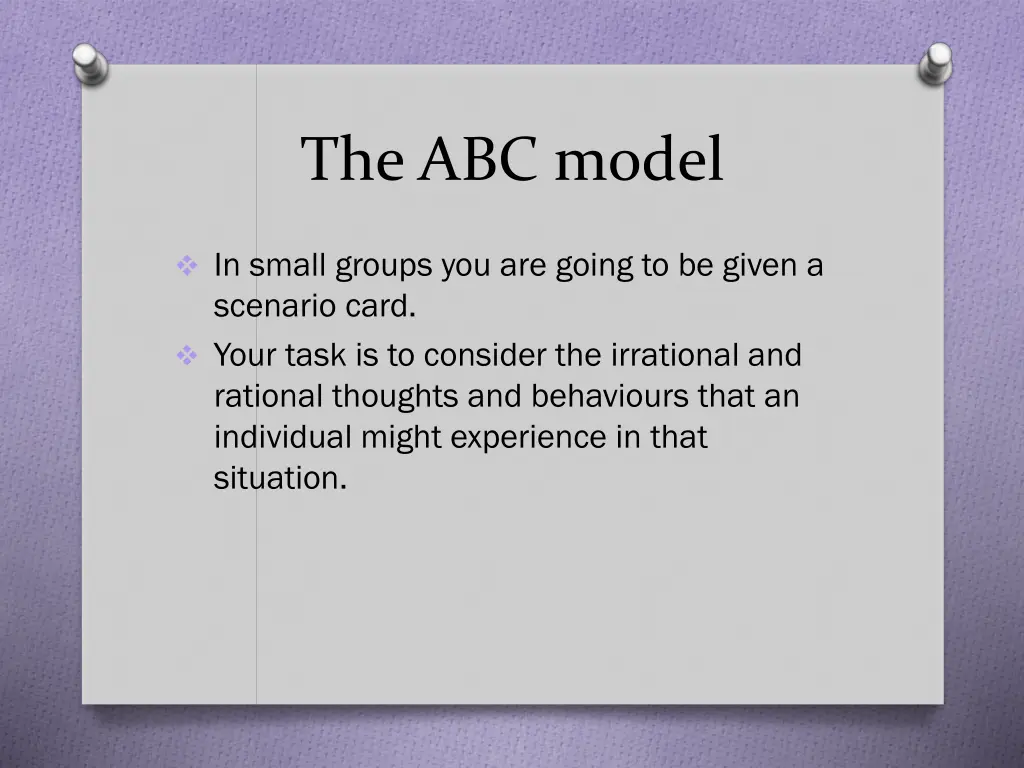 the abc model