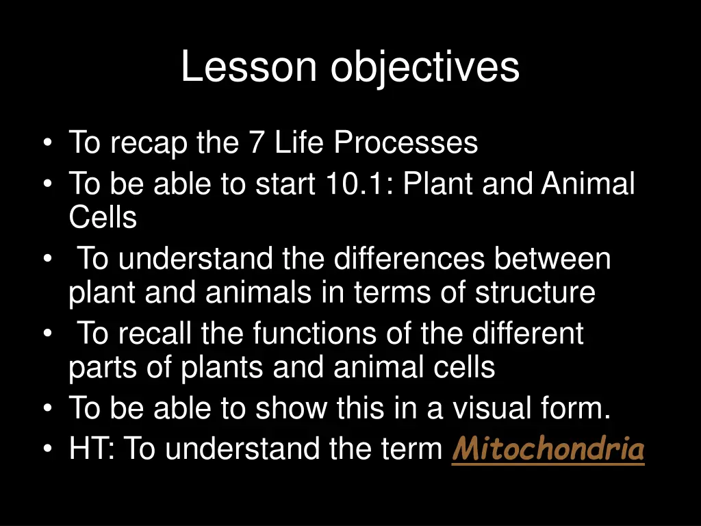 lesson objectives