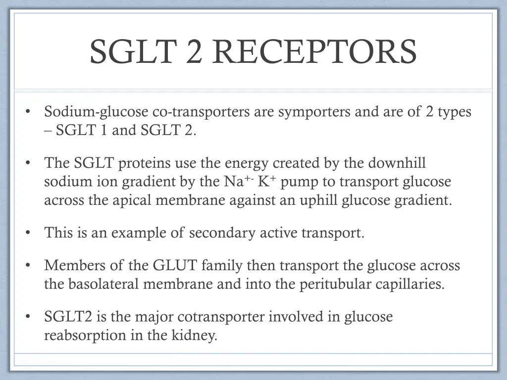 sglt 2 receptors