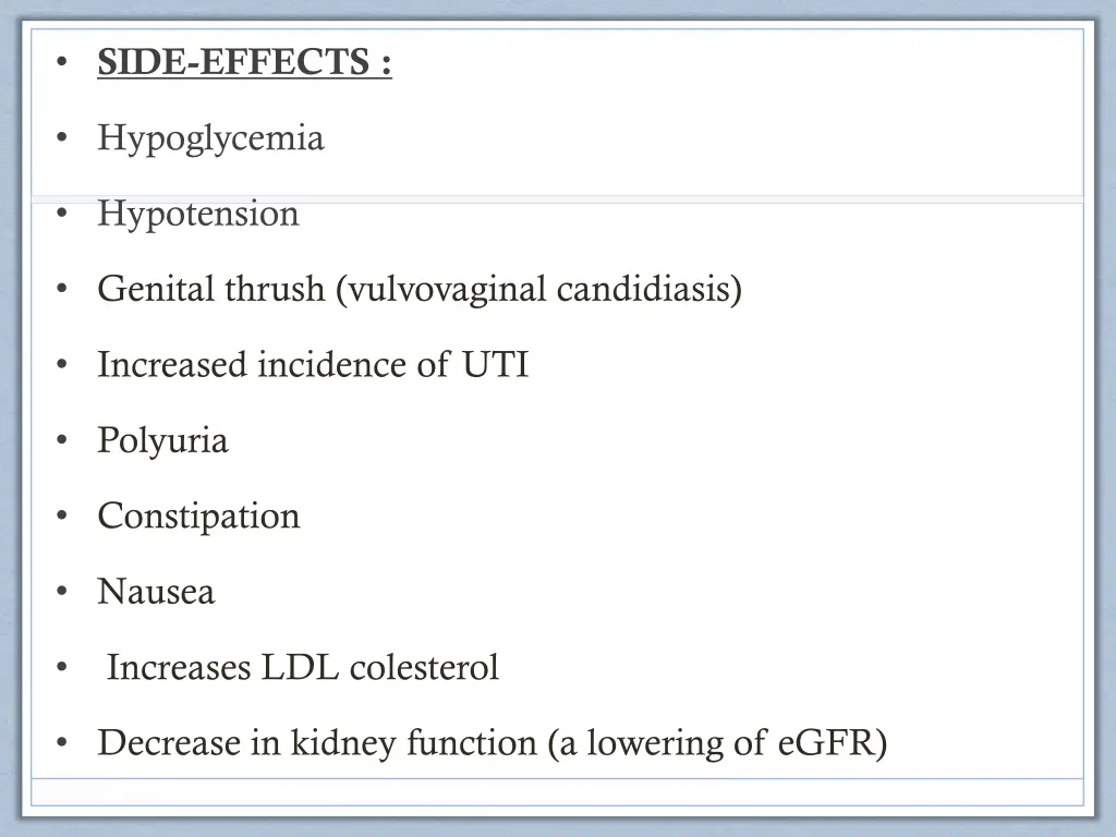 side effects