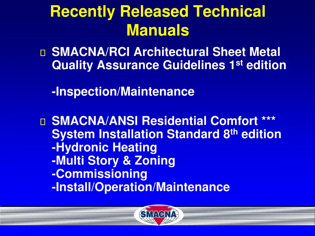 recently released technical manuals