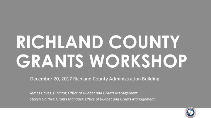 richland county grants workshop