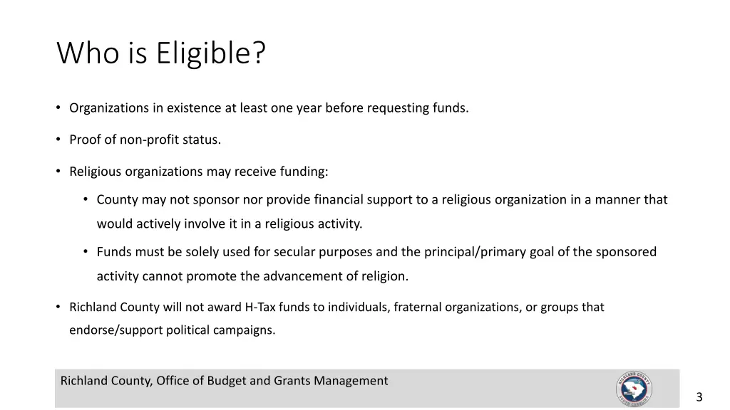 who is eligible