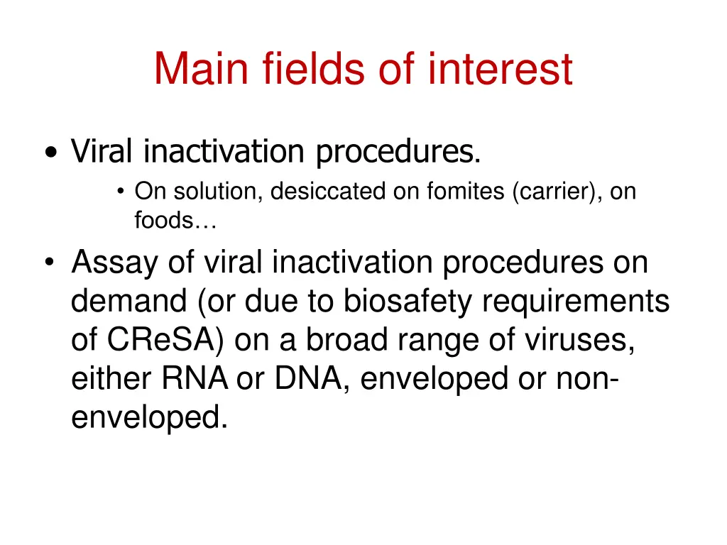 main fields of interest 2