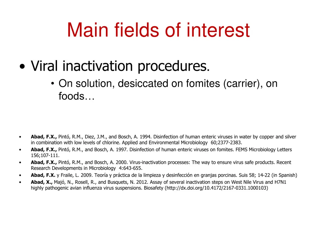 main fields of interest 3