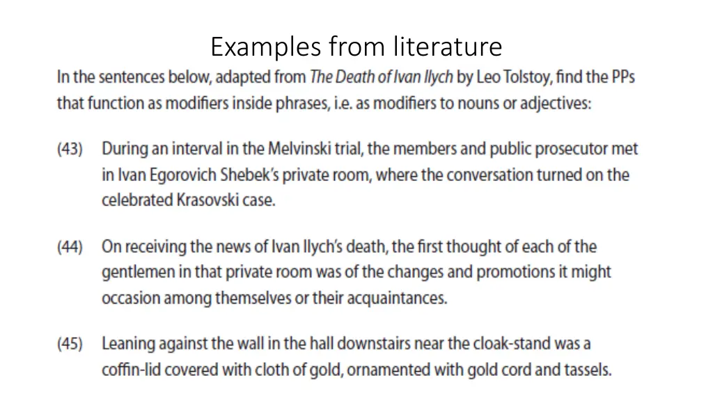 examples from literature