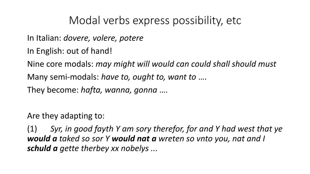 modal verbs express possibility etc