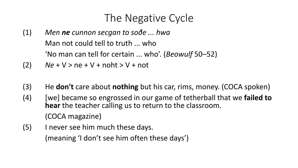 the negative cycle