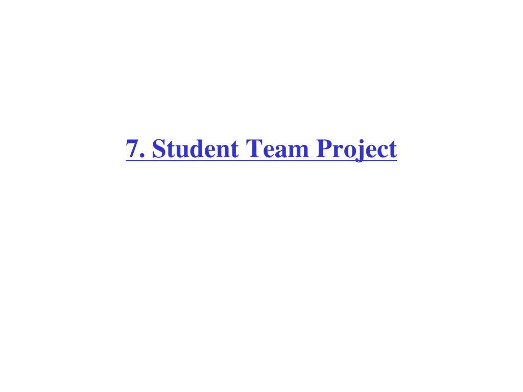 7 student team project