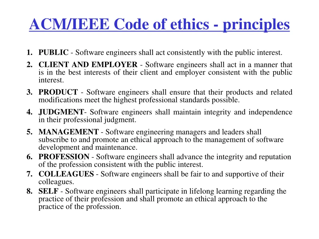 acm ieee code of ethics principles