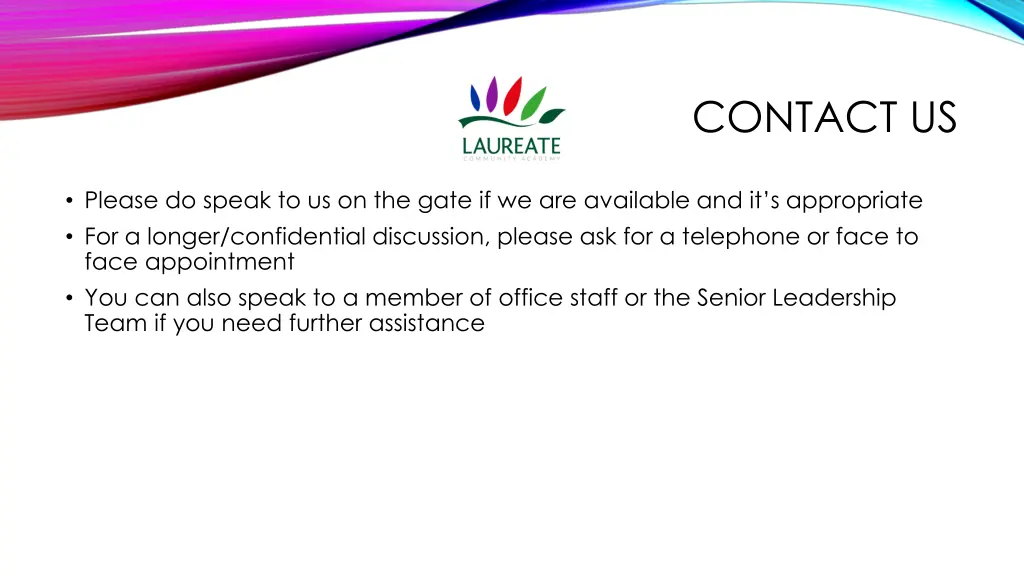 contact us