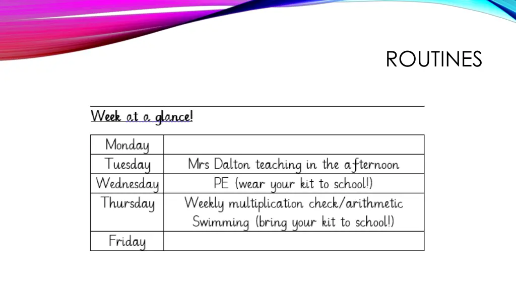 routines