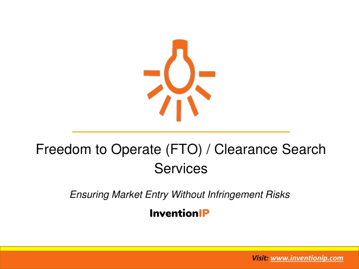 freedom to operate fto clearance search services