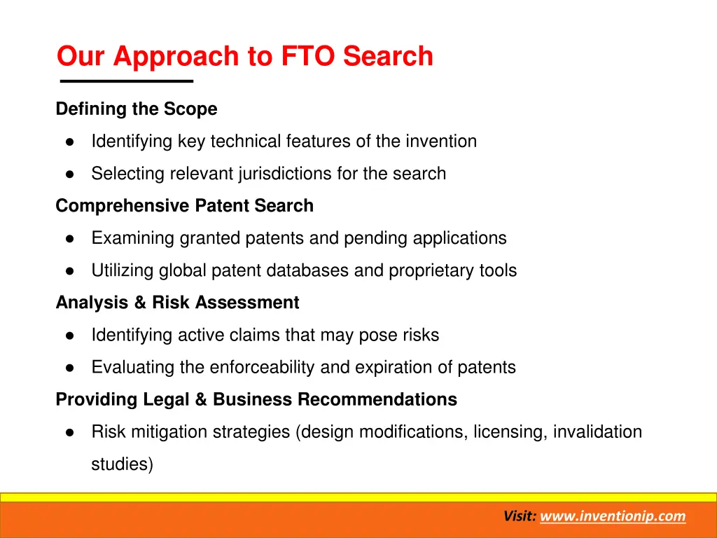 our approach to fto search