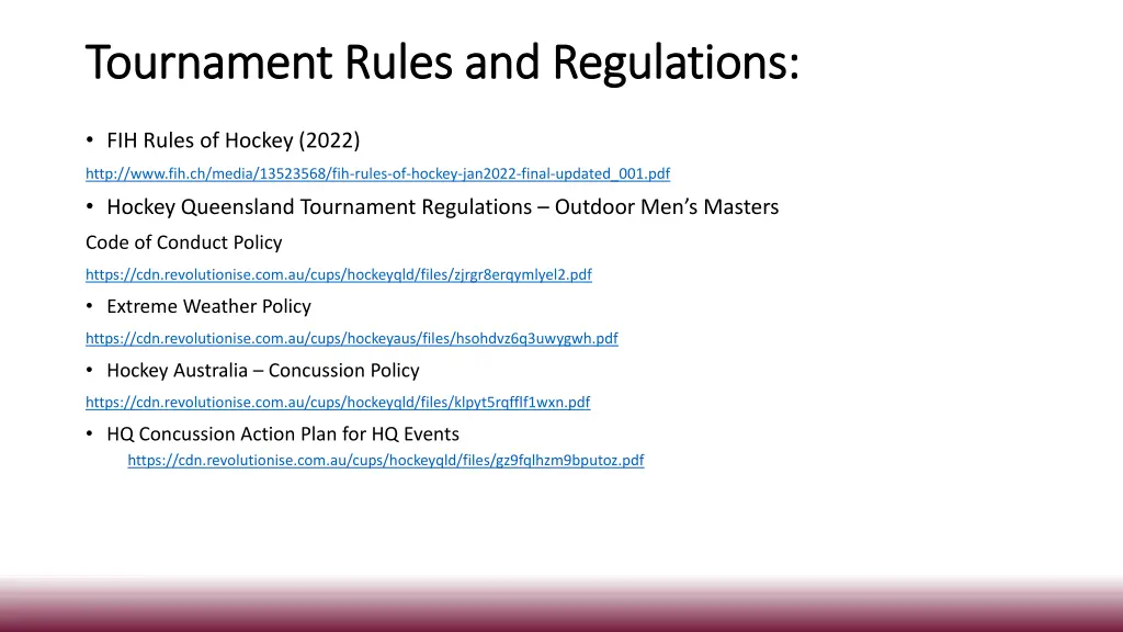tournament rules and regulations tournament rules