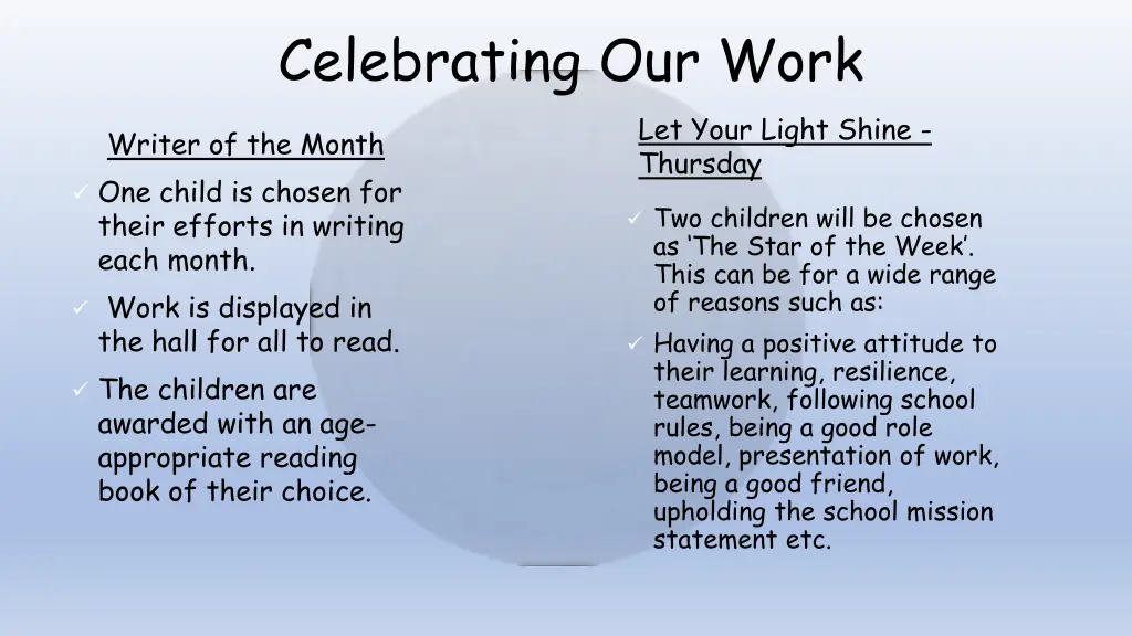 celebrating our work