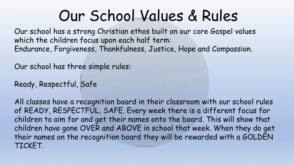 our school values rules our school has a strong