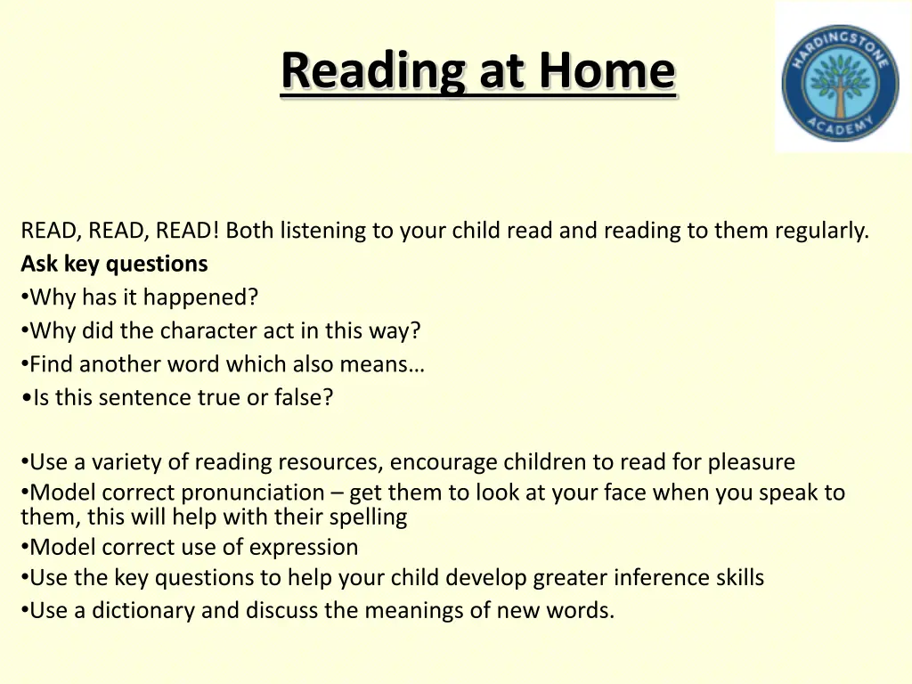 reading at home
