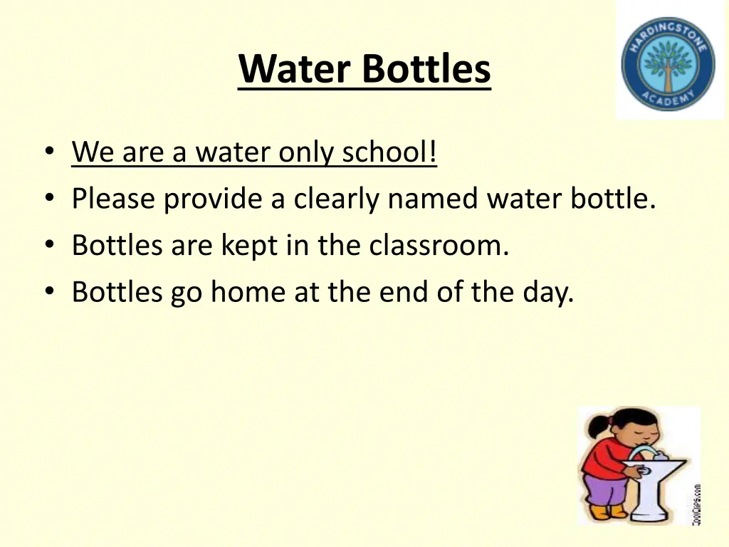 water bottles
