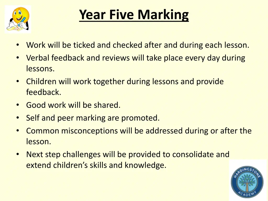 year five marking