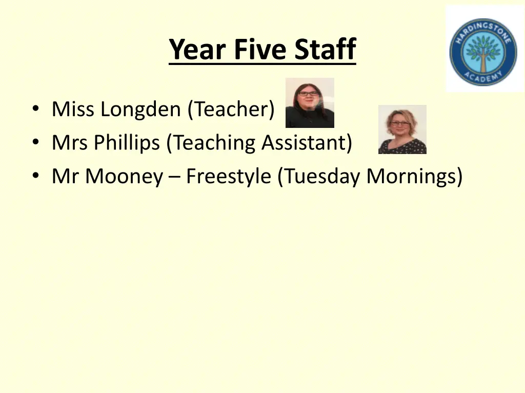 year five staff